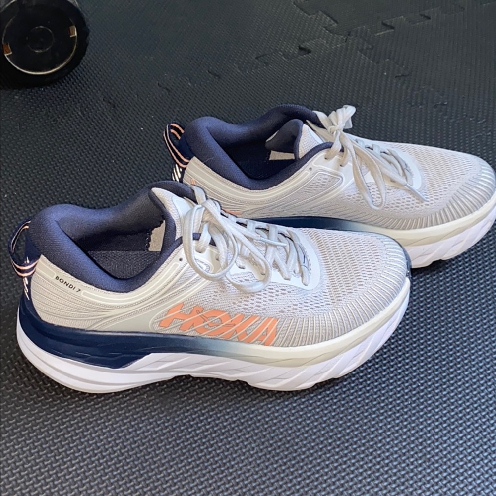 HOKA Bondi 7 lunar rock | black iris size 7.5